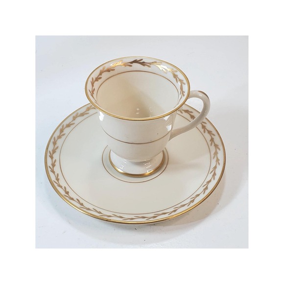 Franciscan Other - Vtg Franciscan Beverly Demitasse Cup and Saucer Gold Trim Made in California MCM
